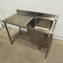 Rvs spoeltafel - 120x60 cm